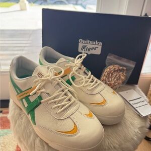 Onitsuka Tiger by Asics Men's White Green Yellow Athletic Shoes